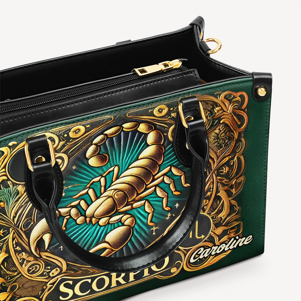 Scorpio Zodiac - Personalized Leather Handbag - Customize Gift For Her ZOD10