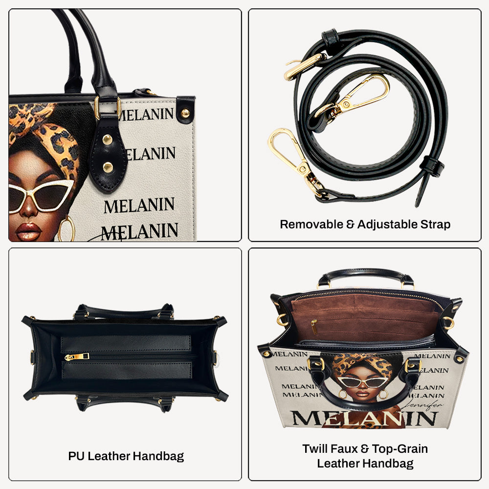 MELANIN - Personalized Leather Handbag - Customize Gift For Her BLQ13