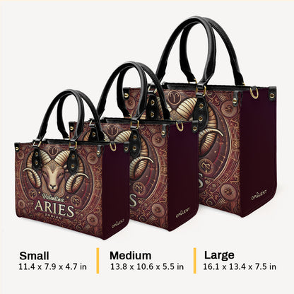 Aries Zodiac - Personalized Leather Handbag - Customize Gift For Her ZOD02