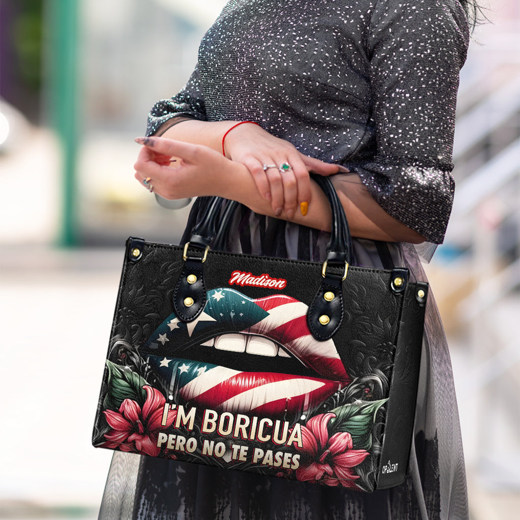 I'm Boricua - Personalized Leather Handbag PUE01 - OpulentPurse