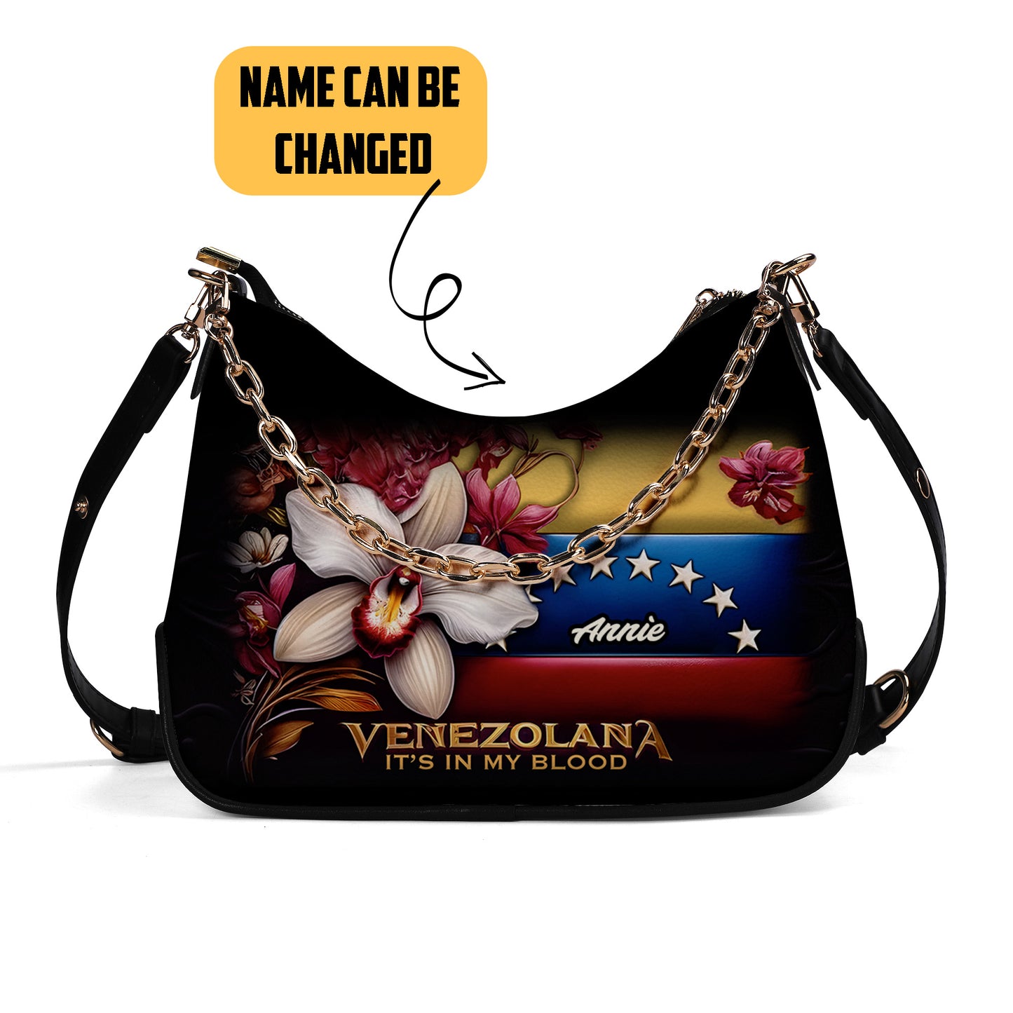 Venezolana - Personalized Custom Chain Crossbody Handbag - VEN01S9