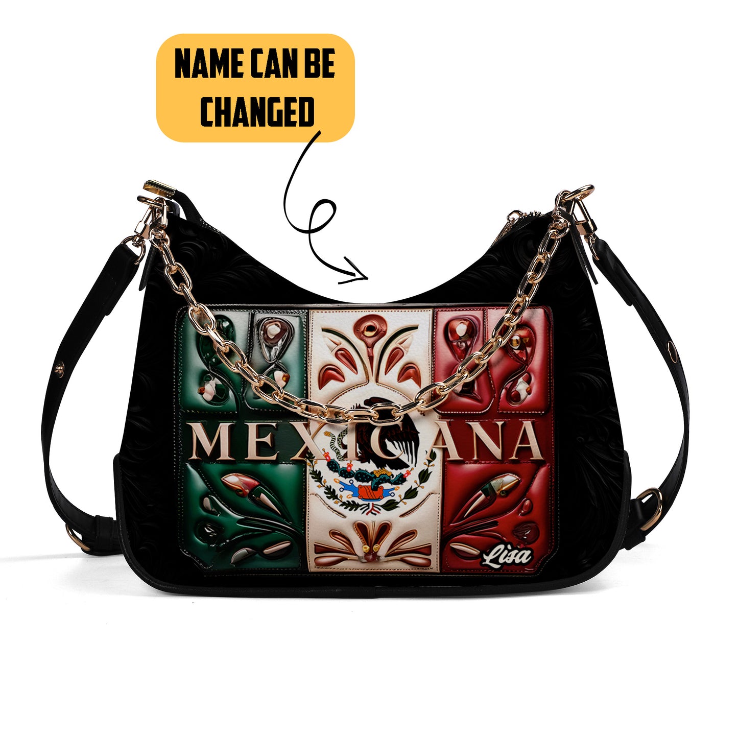 Mexicana - Personalized Custom Chain Crossbody Handbag - MEX03S9