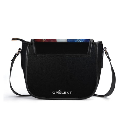 I didn't choose to be DOMINICANA. I just got lucky - Personalized Leather Saddle Cross Body Bag DOM08S5