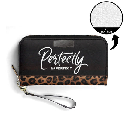 Perfectly Imperfect - Personalized Leather Clutch Purse LAT09C