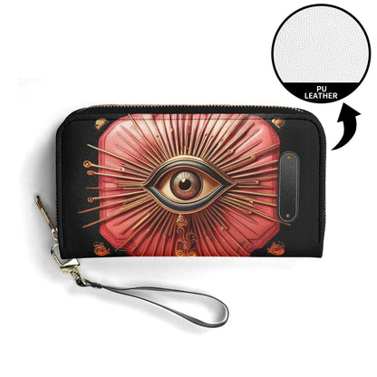 EYE - Personalized Leather Clutch Purse EYE02C