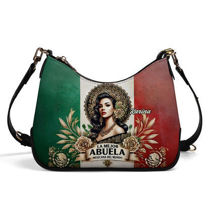 La Mejor Abuela Del Mundo - Personalized Custom Chain Crossbody Handbag - MEX04S9