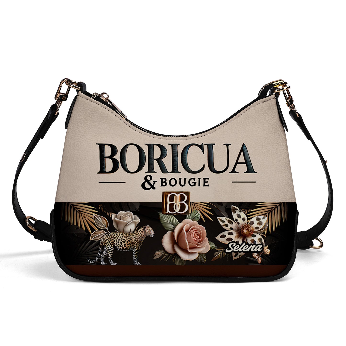 Boricua & Bougie - Personalized Custom Chain Crossbody Handbag - BOR12S9