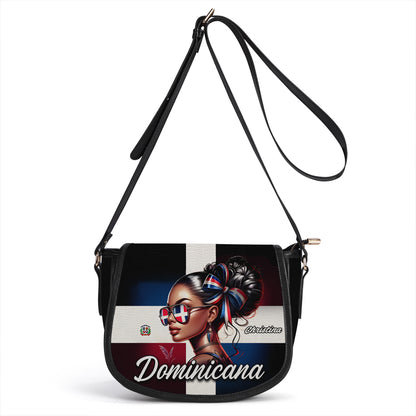 Dominicana - Personalized Leather Saddle Cross Body Bag DOM02S5