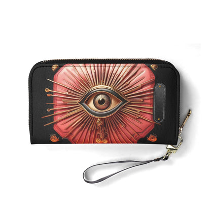 EYE - Personalized Leather Clutch Purse EYE02C