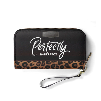 Perfectly Imperfect - Personalized Leather Clutch Purse LAT09C