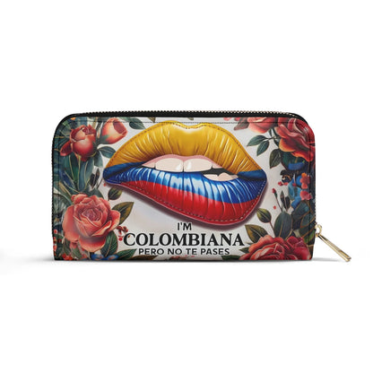 I'm Colombiana Pero No Te Pases - Personalized Leather Clutch Purse COL04C