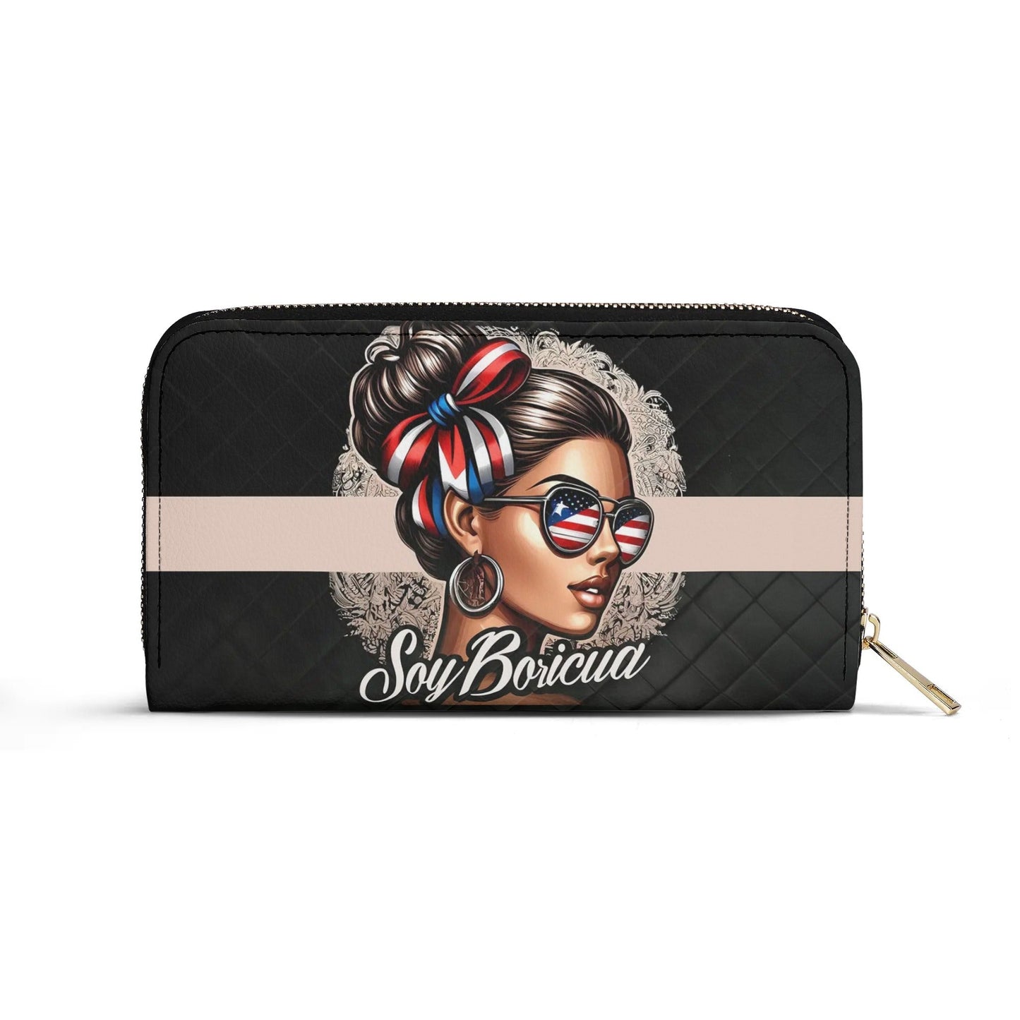 Soy Boricua - Personalized Leather Clutch Purse BOR05C