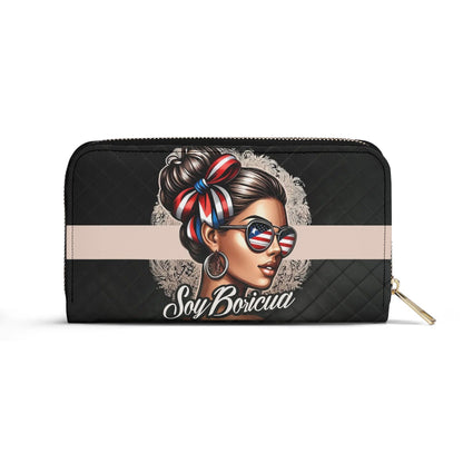 Soy Boricua - Personalized Leather Clutch Purse BOR05C