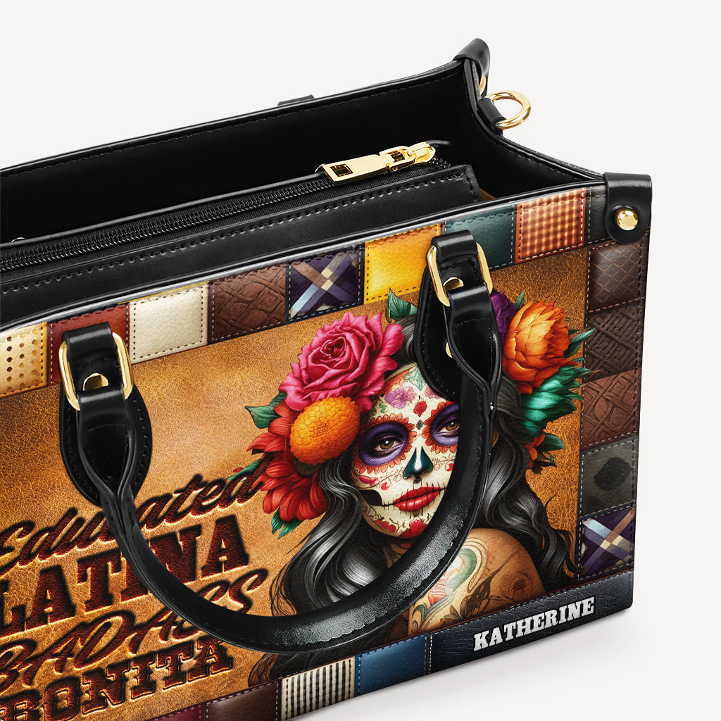 Educated Latina Badass Bonita - Personalized Leather Handbag Lat02 - OpulentPurse