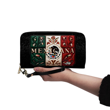 Mexicana - Personalized Leather Clutch Purse MEX03C