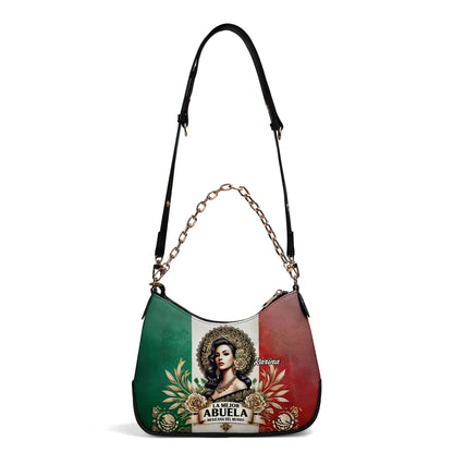 La Mejor Abuela Del Mundo - Personalized Custom Chain Crossbody Handbag - MEX04S9