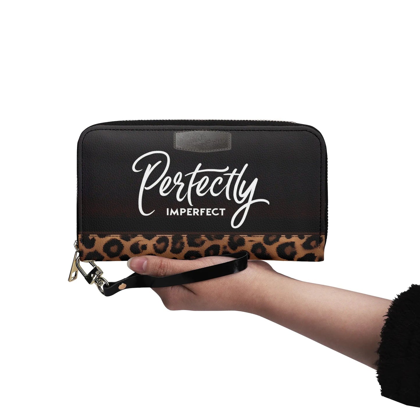 Perfectly Imperfect - Personalized Leather Clutch Purse LAT09C