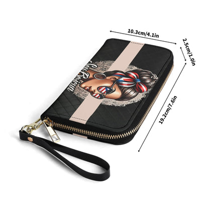 Soy Boricua - Personalized Leather Clutch Purse BOR05C