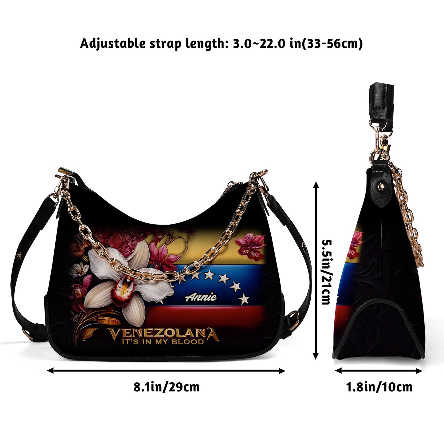 Venezolana - Personalized Custom Chain Crossbody Handbag - VEN01S9