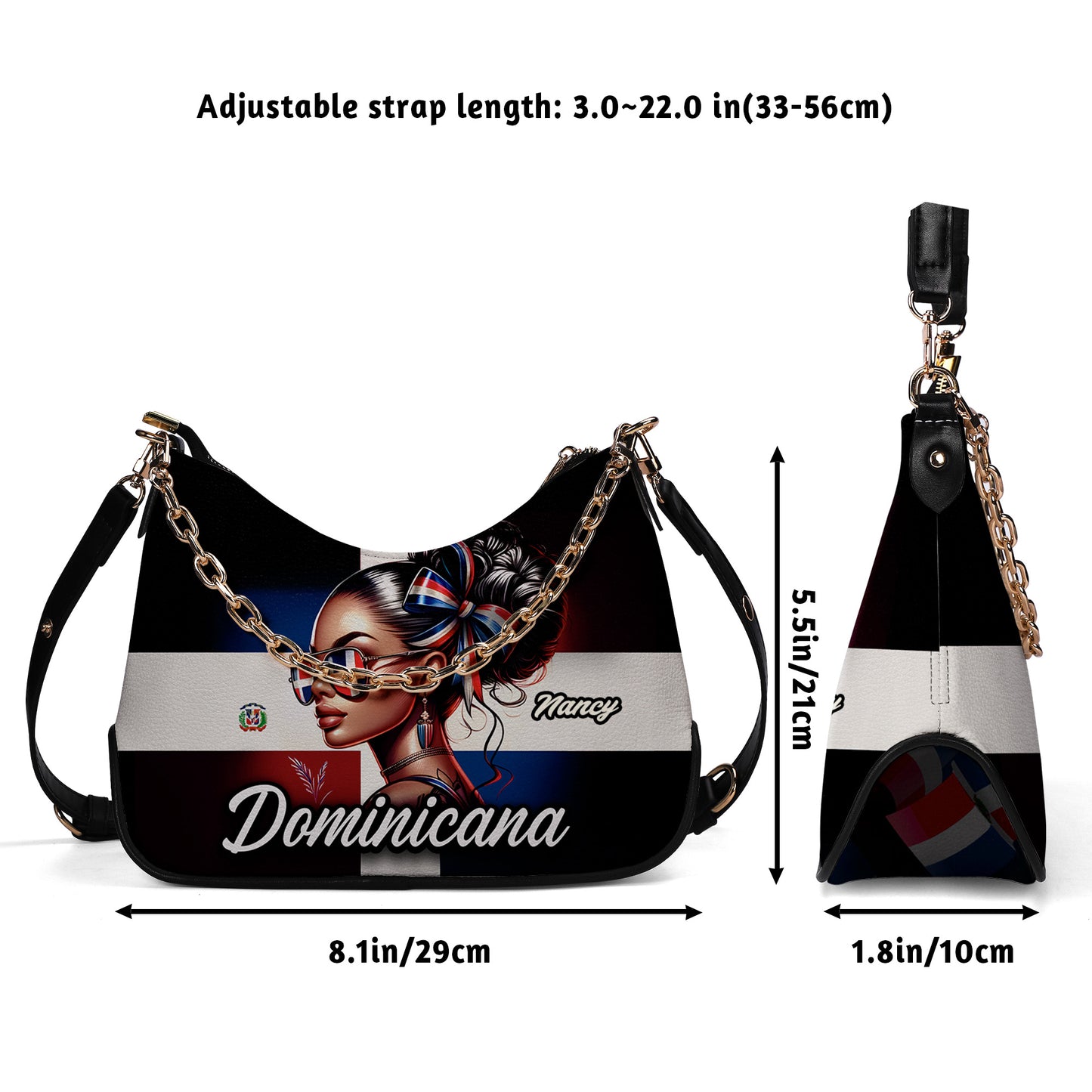 Dominicana - Personalized Custom Chain Crossbody Handbag - DOM02S9