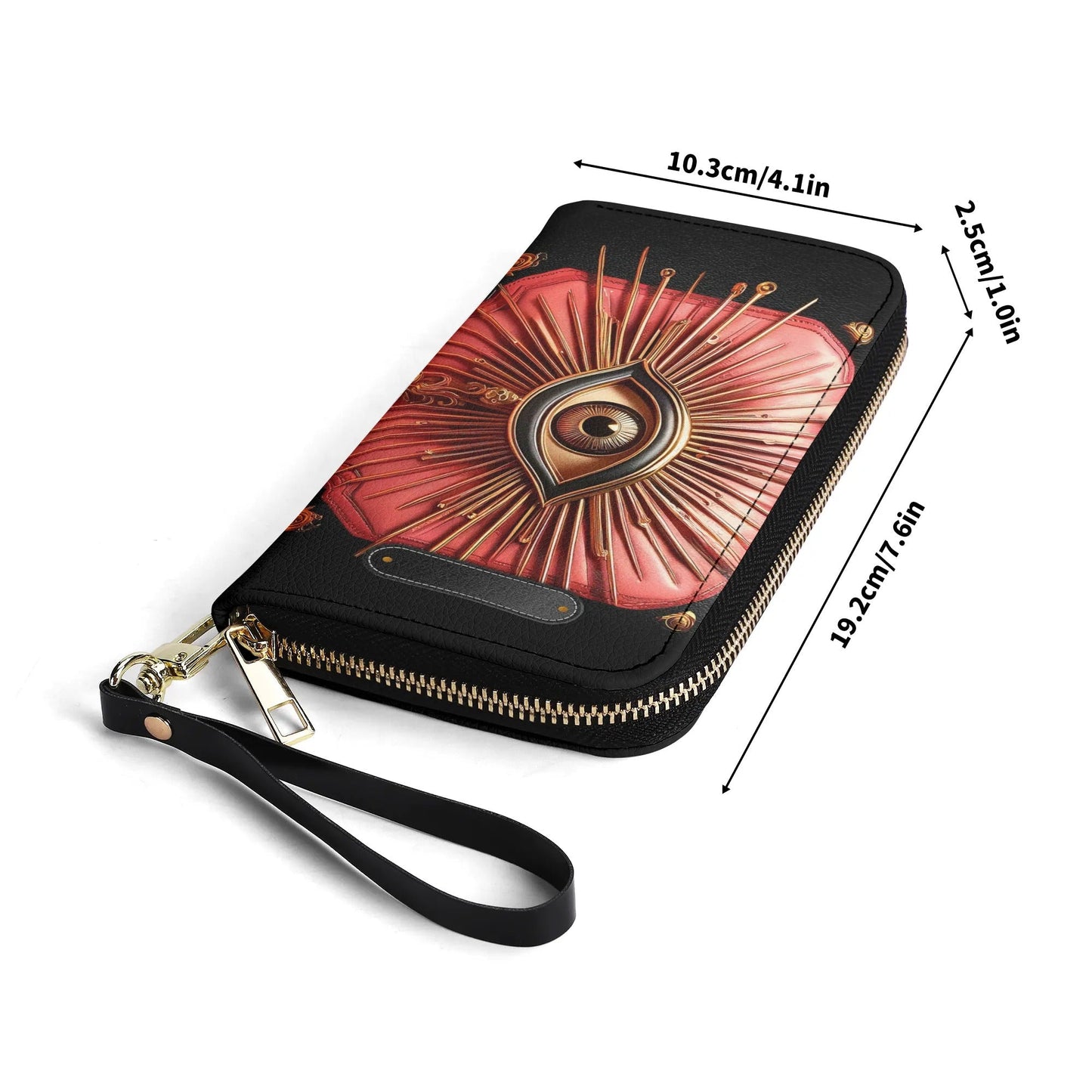 EYE - Personalized Leather Clutch Purse EYE02C