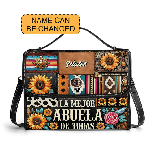 ABUELA - Personalized Leather Satchel Bag ABU01S4