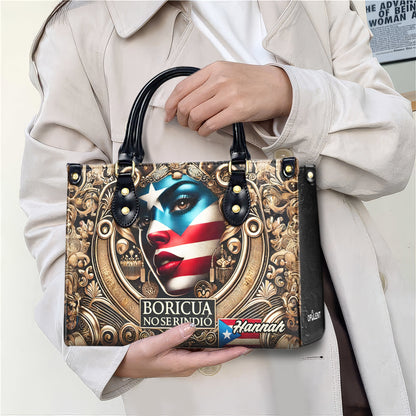 Boricua no se Rindió - Personalized Leather Handbag - Customize Gift For Her BOR10