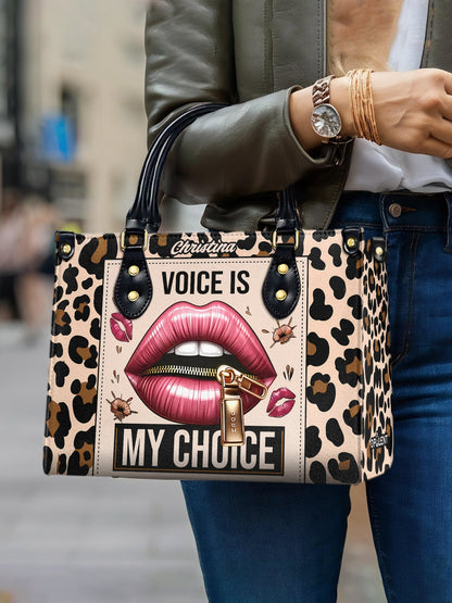 Voice is my choice - Personalized Leather Handbag - Customize Gift For Her LEO03