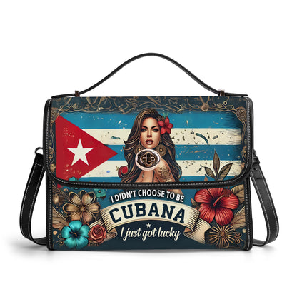 I didn't choose to be Cubana, I just got lucky.  - Personalized Leather Satchel Bag CUB01S4