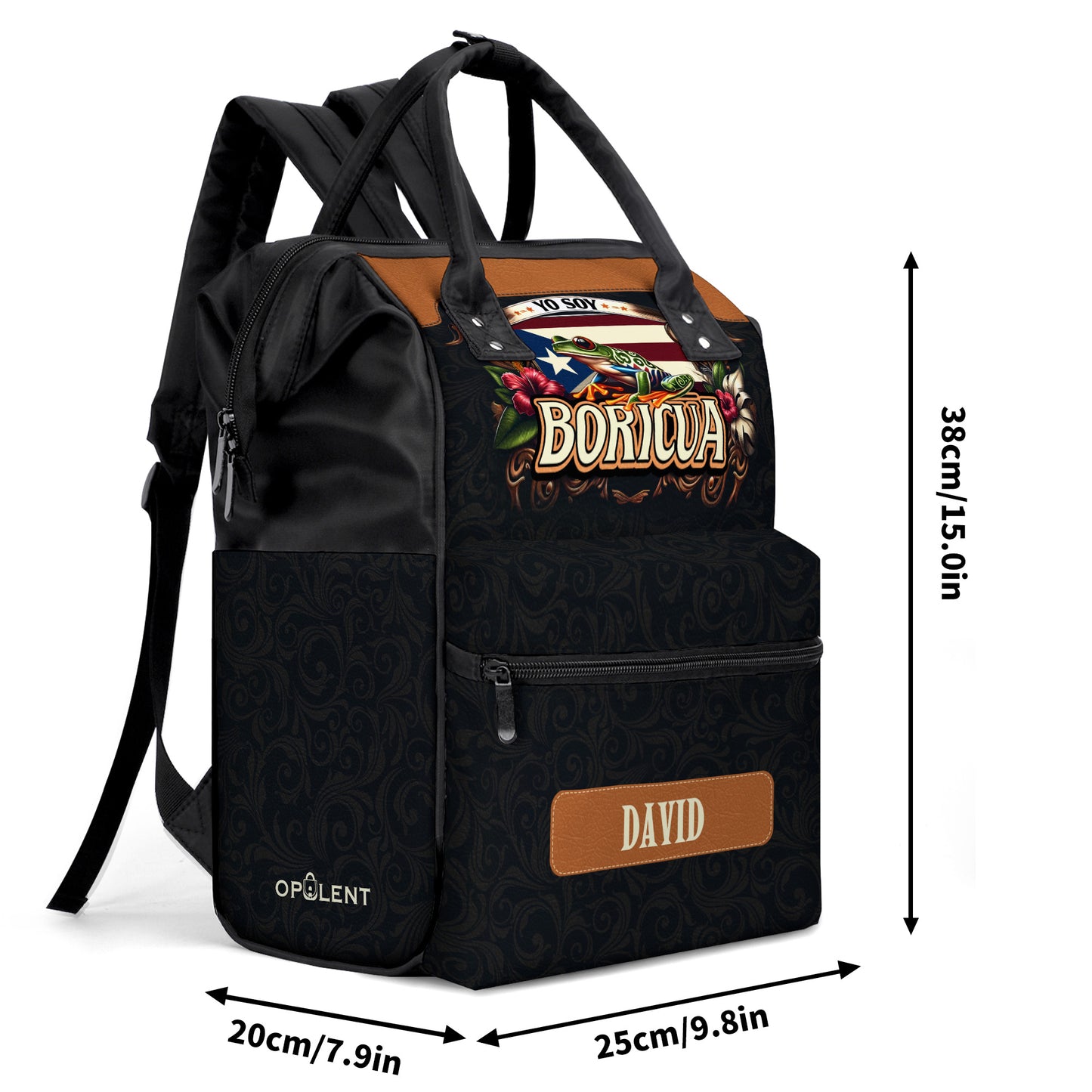 Yo Soy Boricua (Black) - Large Capacity Backpack, Duckbilled Backpack BPBOR05