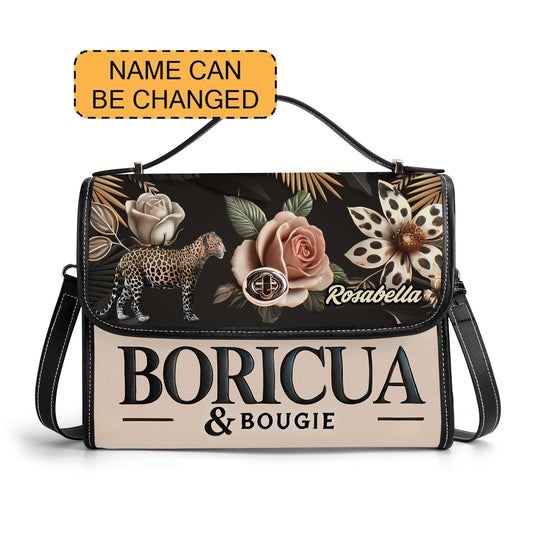 Boricua & Bougie - Personalized Leather Satchel Bag BOR12S4