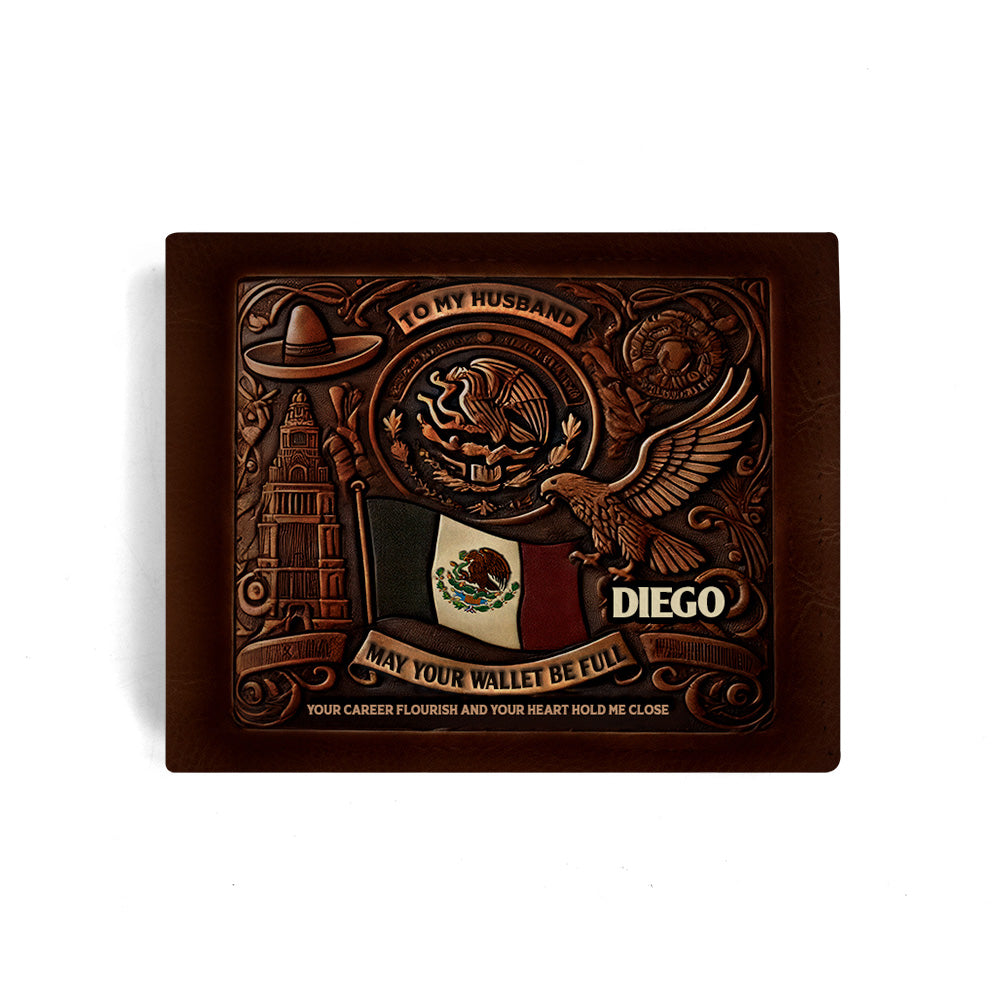 Mexican - Personalized Leather Men Wallet MEX01W