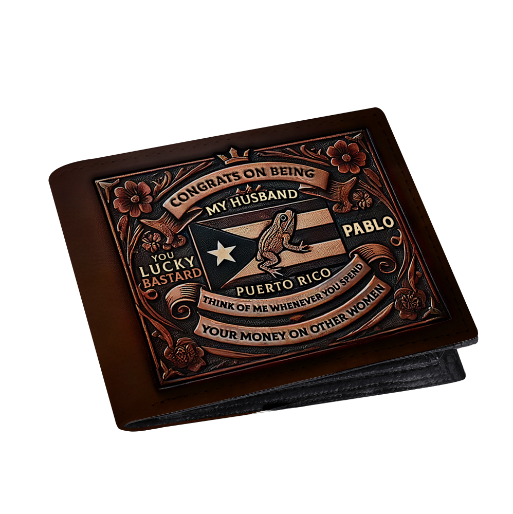 Boricua - Personalized Leather Men Wallet BOR01W