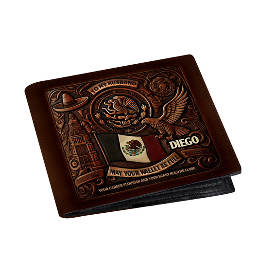 Mexican - Personalized Leather Men Wallet MEX01W