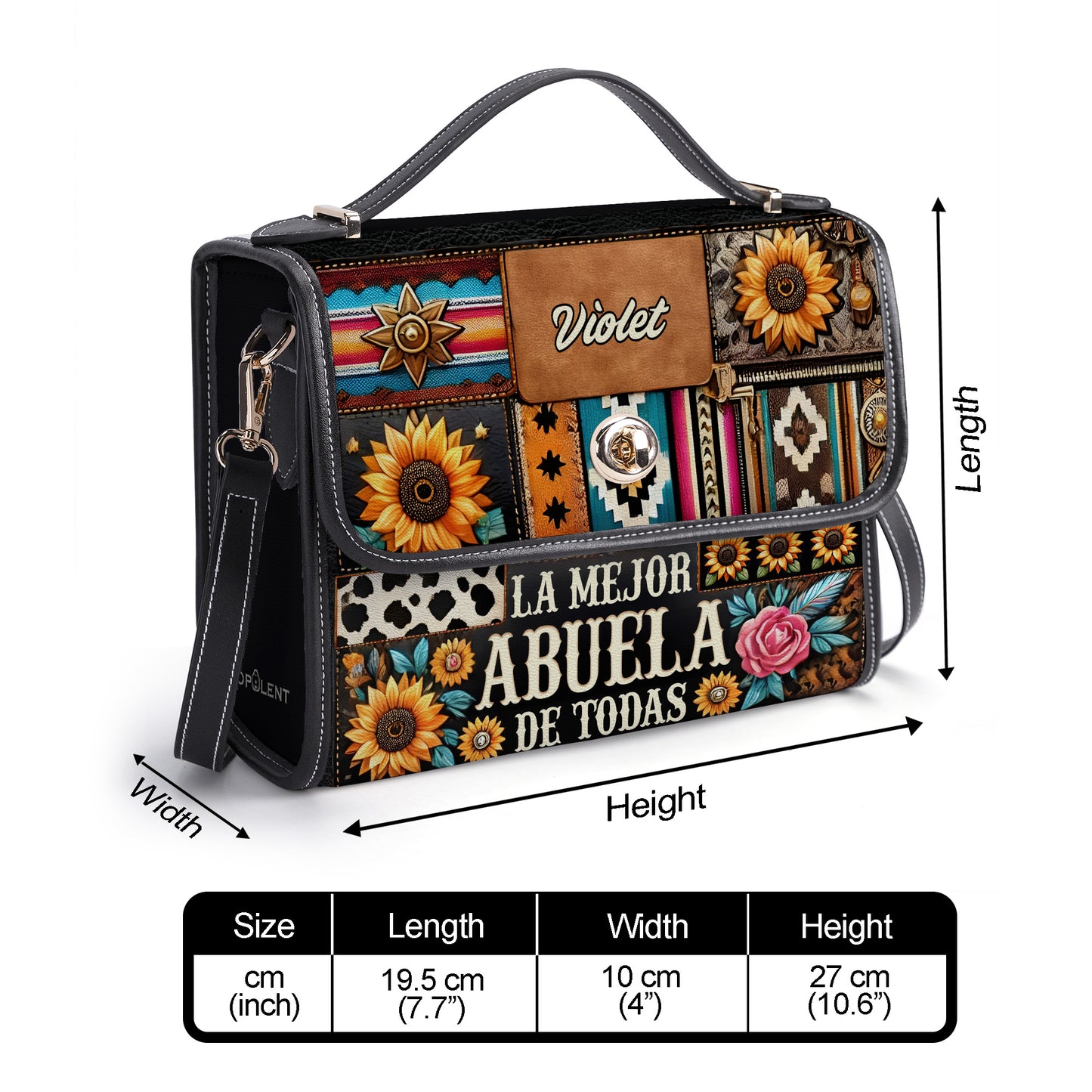 ABUELA - Personalized Leather Satchel Bag ABU01S4