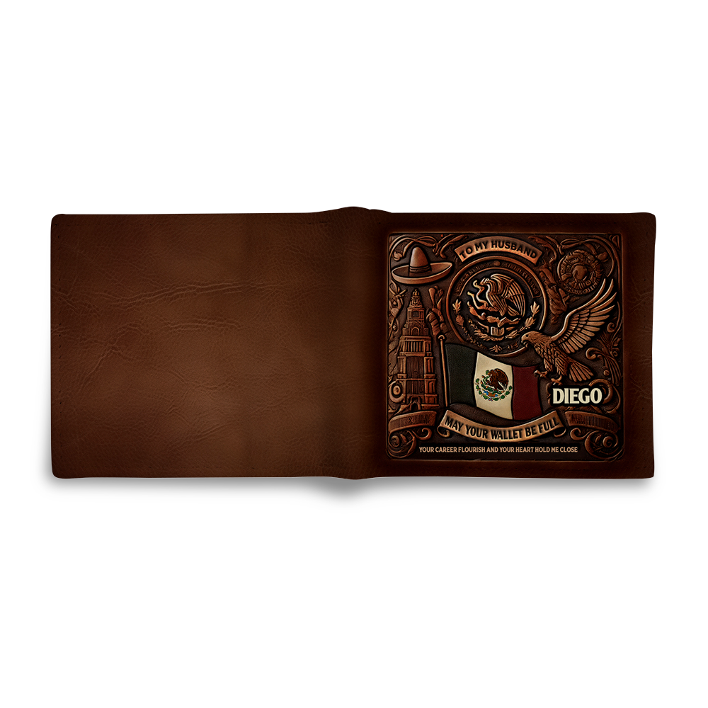 Mexican - Personalized Leather Men Wallet MEX01W