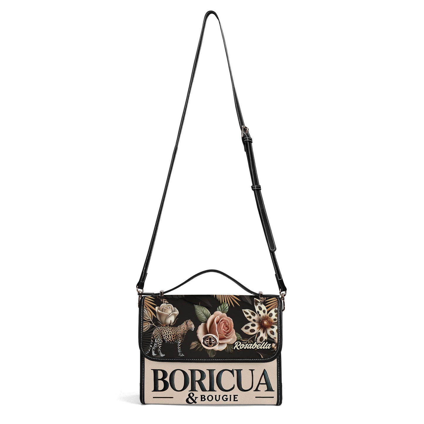 Boricua & Bougie - Personalized Leather Satchel Bag BOR12S4