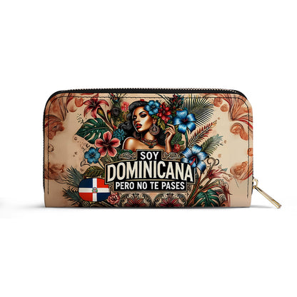 Soy Dominicana pero no te pases- Personalized Leather Clutch Purse - Customize Gift For Her DOM05C