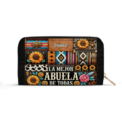 ABUELA - Personalized Leather Clutch Purse ABU01C