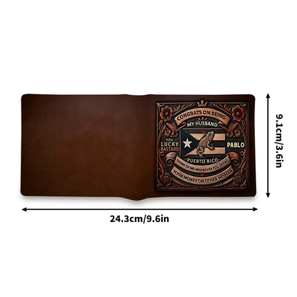 Boricua - Personalized Leather Men Wallet BOR01W