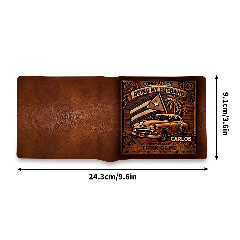 Cuban - Personalized Leather Men Wallet CUB01W