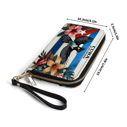 Cuba en mi Corazón - Personalized Leather Clutch Purse CUB02C