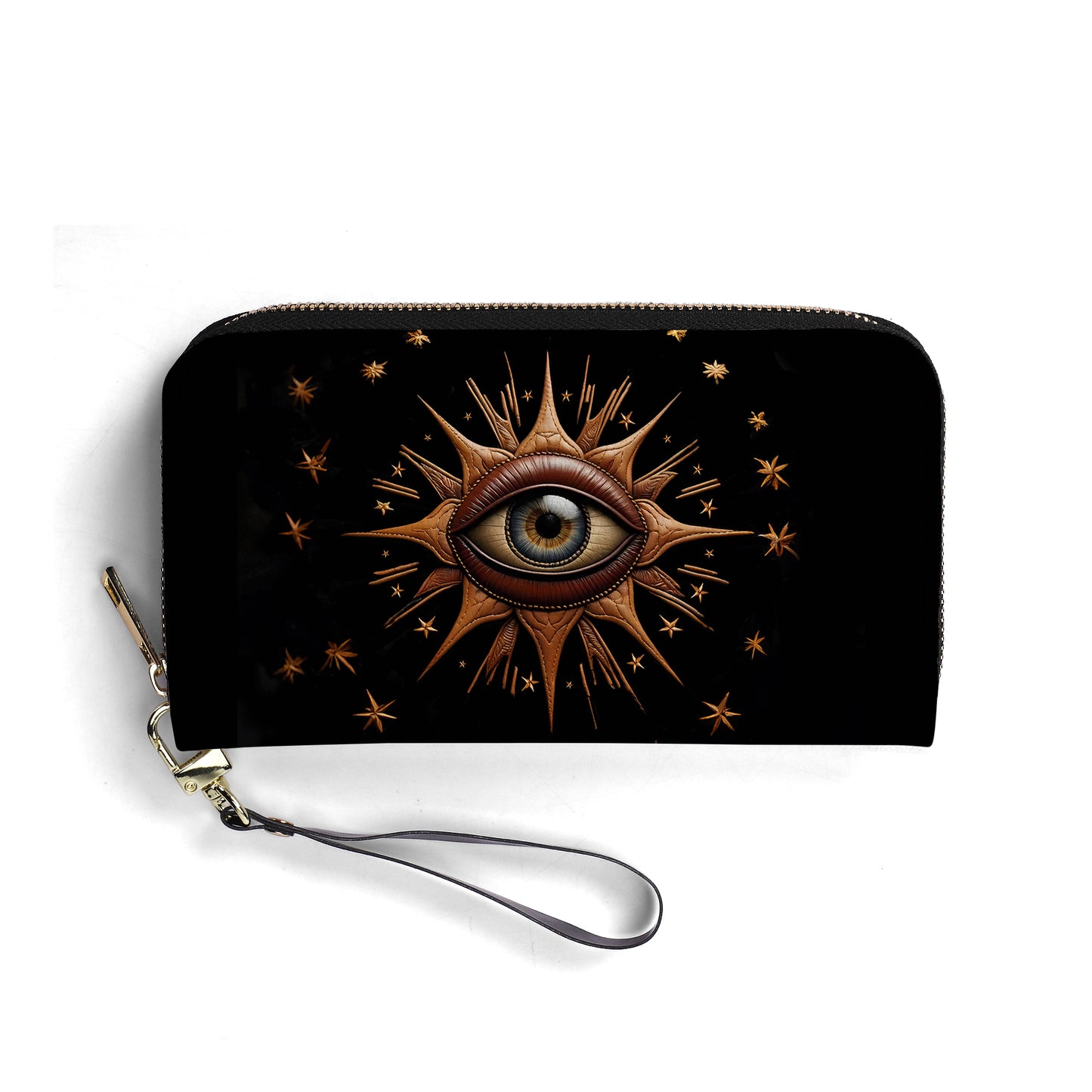 EYE - Personalized Leather Clutch Purse EYE01C