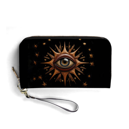 EYE - Personalized Leather Clutch Purse EYE01C