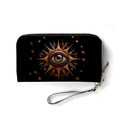 EYE - Personalized Leather Clutch Purse EYE01C