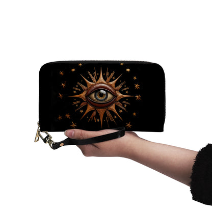 EYE - Personalized Leather Clutch Purse EYE01C