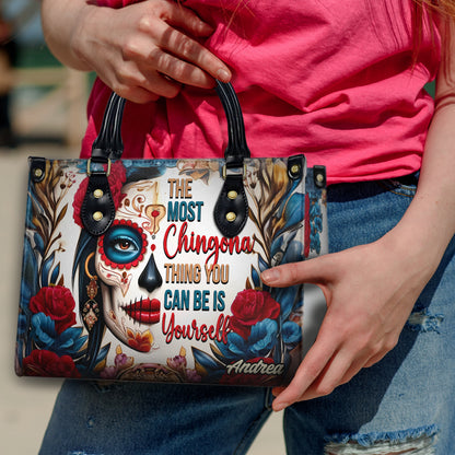 Chingona - Personalized Leather Handbag - Customize Gift For Her LAT06