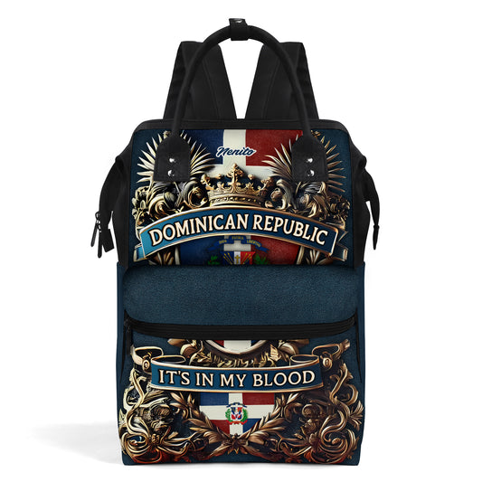 Dominican Republic It's In My Blood - Large Capacity Backpack, Duckbilled Backpack BPDOM01