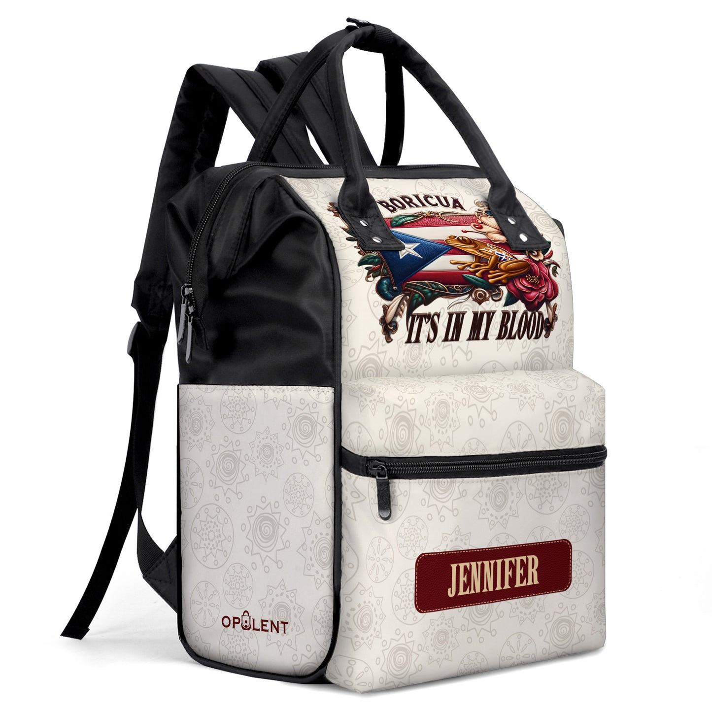 Boricua It's In My Blood - Large Capacity Backpack, Duckbilled Backpack BPBOR04