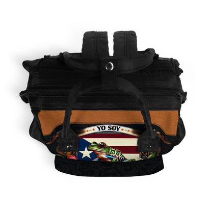 Yo Soy Boricua (Black) - Large Capacity Backpack, Duckbilled Backpack BPBOR05